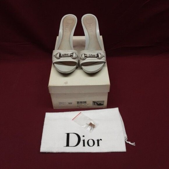 Christian Dior My Dior MyDior Clog Mules Sandals Slides Heels Stilettos 37.5 7.5 - Picture 1 of 7